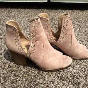 Soft pink booties